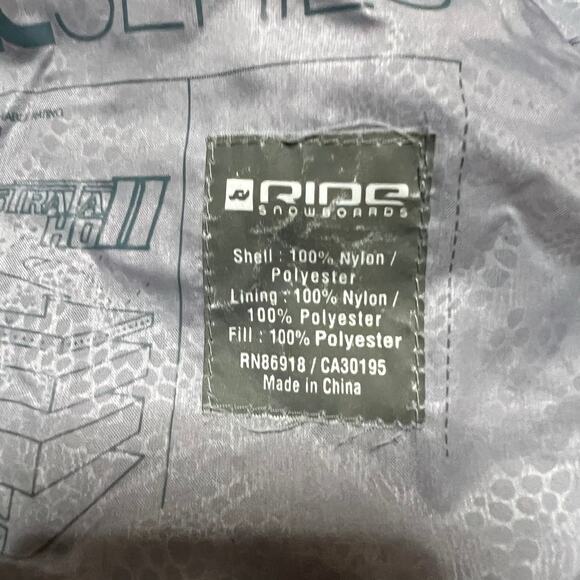 RIDE Snowboards Coat Womens Medium snow snowboarding Cell Series Jacket Blue - Picture 14 of 14